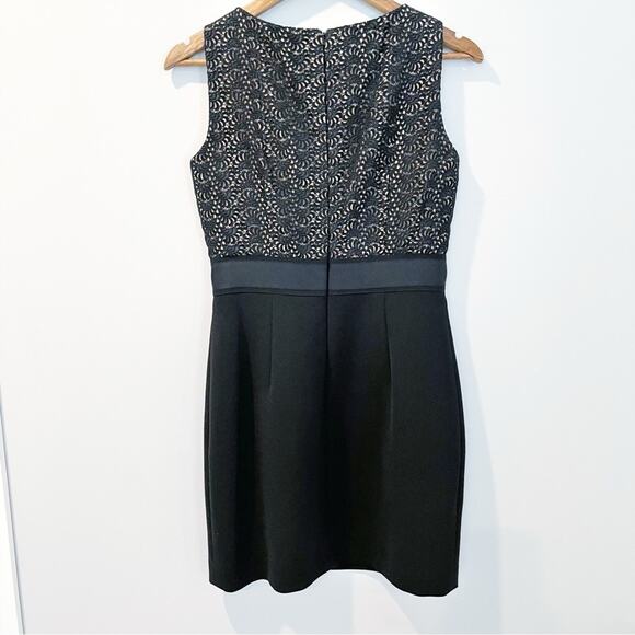 Kay Unger Lace Overlay Sheath Dress Black Size 4 LIKE NEW - Picture 11 of 16